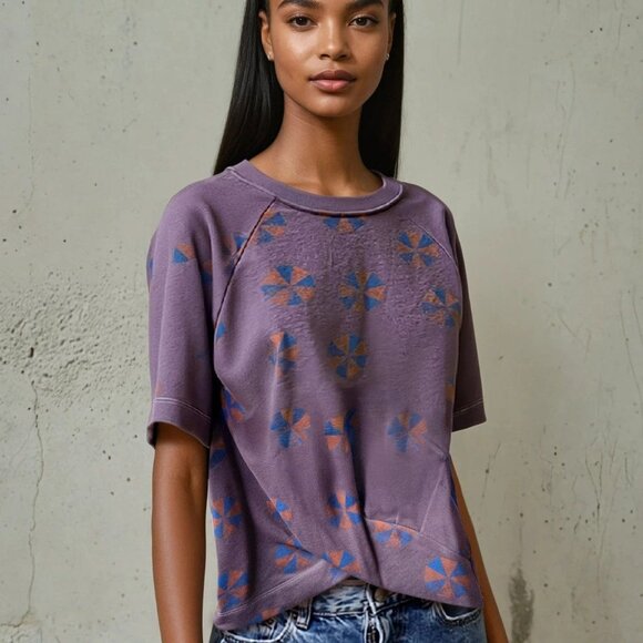 Eva Franco Tops - Eva Franco Anthropologie Beach Ball Pullover Sweatshirt Top Gray